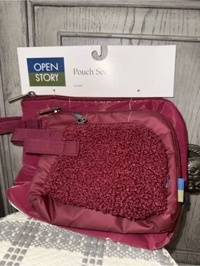 Open Story Women's Pink Pouch Set - 3 Pack